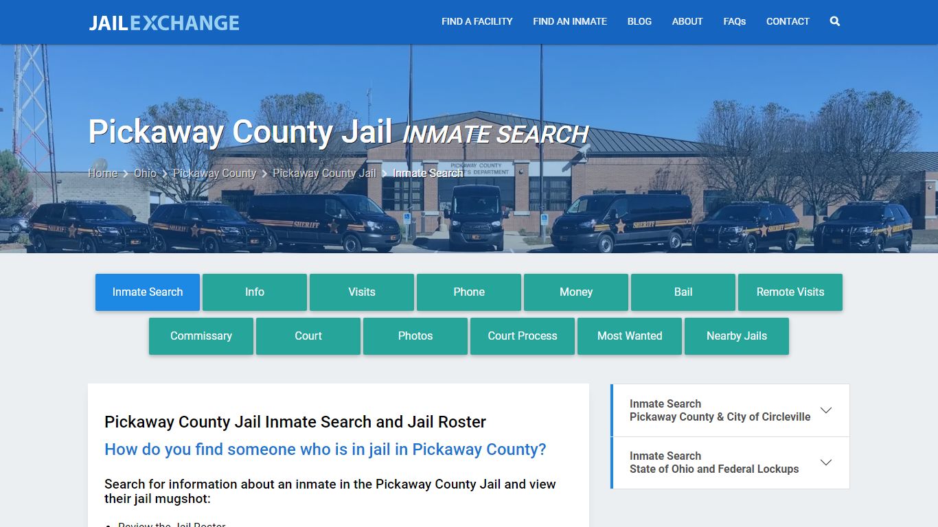 Inmate Search: Roster & Mugshots - Pickaway County Jail, OH
